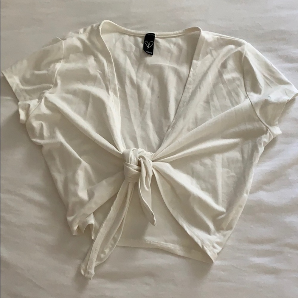 Tie front crop top
